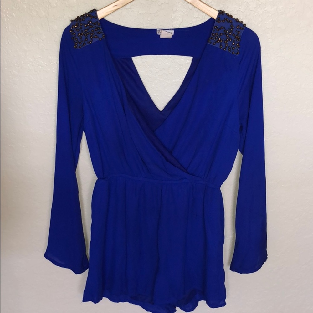 Long Sleeve V-Neck Romper